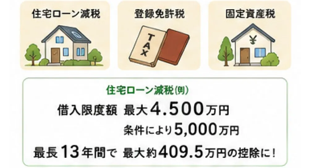 税制優遇も受けられる住まいの説明図